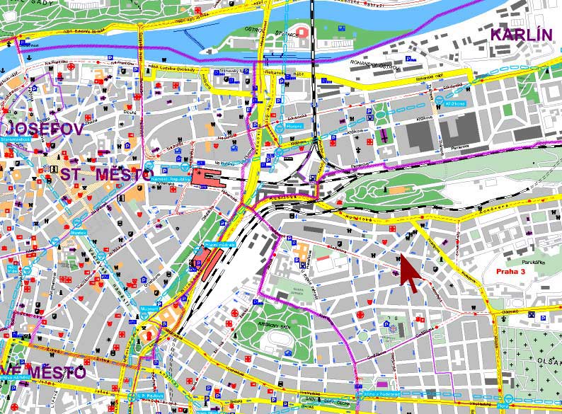 Mapa Prahy : Autem  