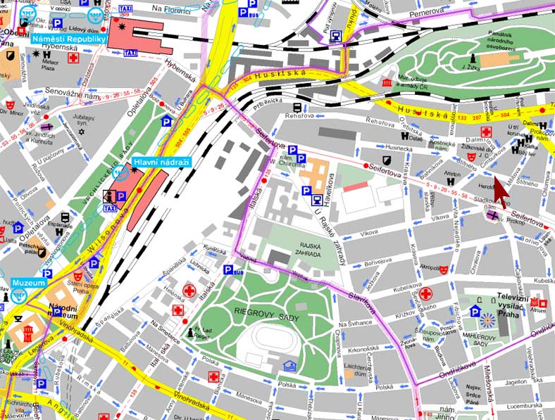 Mapa Prahy : Autem  